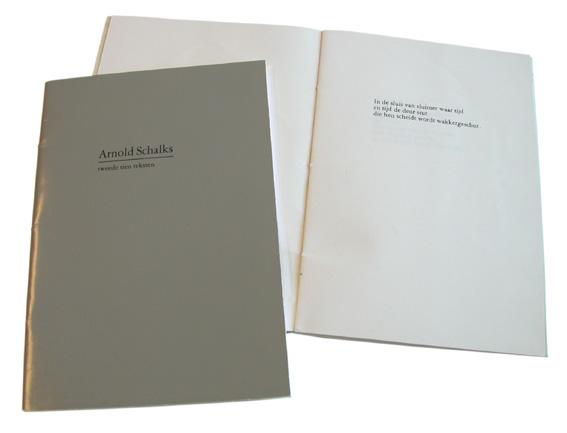 Arnold Schalks, 'tweede tien teksten', 1986