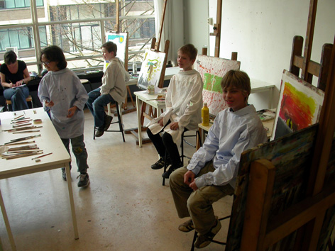 Arnold Schalks, 2008, de schilponist, der Malponist, the Paintposer, workshop schilderen, SKVR-talentenklas, Vrije Academie voor Beeldende Kunst, Rotterdam